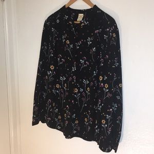 Pretty floral button down blouse